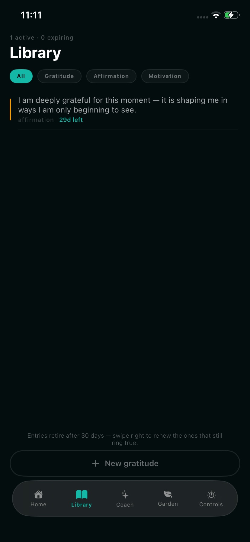 Library of your saved lines